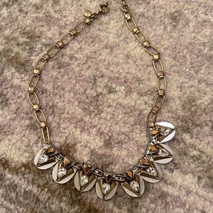 Elegant Gold and Silver Teardrop Necklace